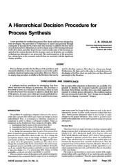 a hierarchical decision procedure for process synthesis.pdf