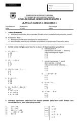 UH3 Matematika Kelas I.doc
